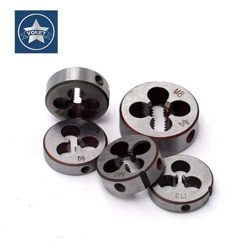 VOKET 6542-HSS Thread Trapezoidal Round Die TR 8 10 12 14 16 18 20 22 24 26 28 30 32 Left Threading Dies Tool