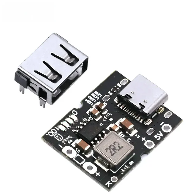 Konwerter USB typu C 5 V 2 A Boost Moduł zasilania Step-Up Bateria litowa Płyta zabezpieczająca ładowanie Ładowanie i rozładowanie zintegrowane