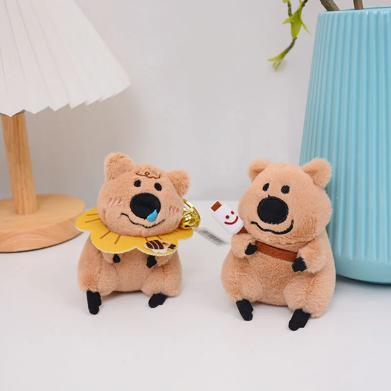 Colgante de juguete de peluche de koala de dibujos animados, llavero de caqui de campana creativa, accesorios de mochila de moda para pareja, regalo de muñeca de moda, nuevo