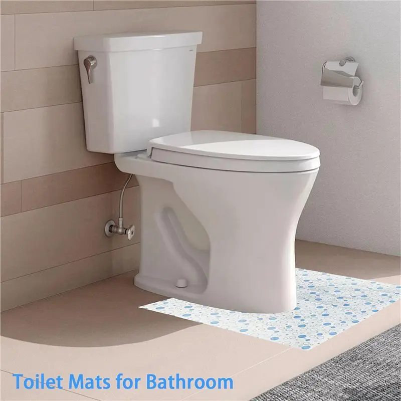 ABSS-100 Pack Disposable Toilet Mats Toilet Floor Protector From Urine U-Shape Toilet Training Rug Waterproof Non-Slip