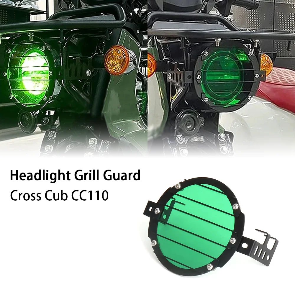 

New Motorcycle Accessories For Cross Cub CC110 Headlight Grill Guard Headlamp Light Cover For Honda CROSS CUB CC 110 2023 2024