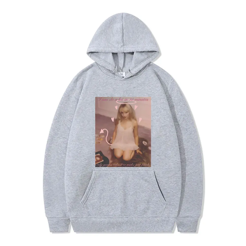 Sabrina Carpenter Funny Meme 까마귀 짧은 N' Sweet 그래픽 풀오버 남성 여성 패션 팝 음악 Oversize Street Hoods