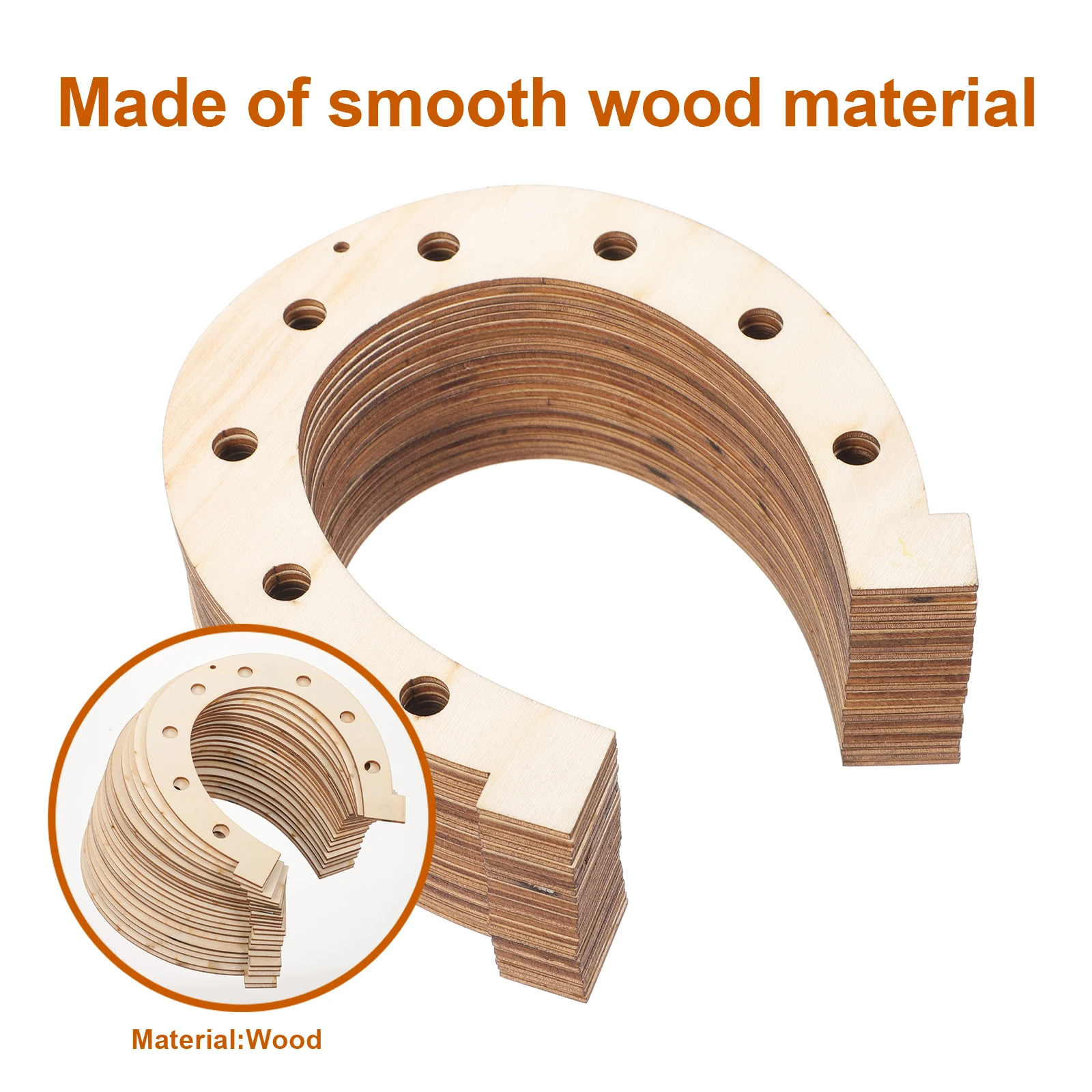 24 Stücke Unvollendete Hufeisen Holz Ausschnitte Holzkranz Dekoration Hufeisen Blank Ornament Handwerk Kinder Diy Holzscheiben Graffitis