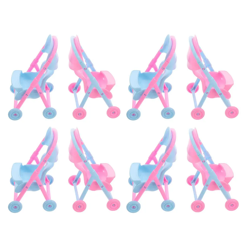 

8 шт. миниатюрная детская коляска, реалистичная ролевая игра, реквизит для дома, портативный детский набор для ролевых игр