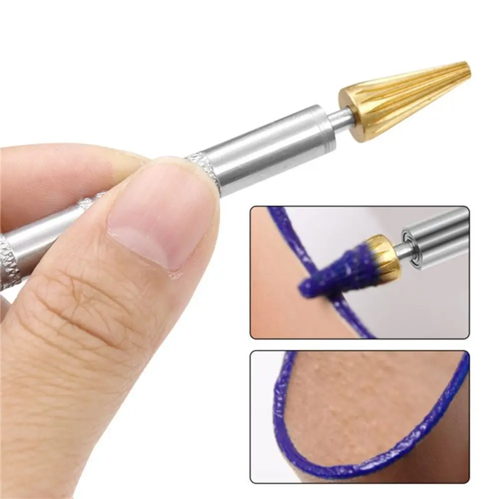 Practical DIY Leather Edge Oil Pen Double Head Stainless Steel Paint Roller Stick Handcraft Tools Leather
