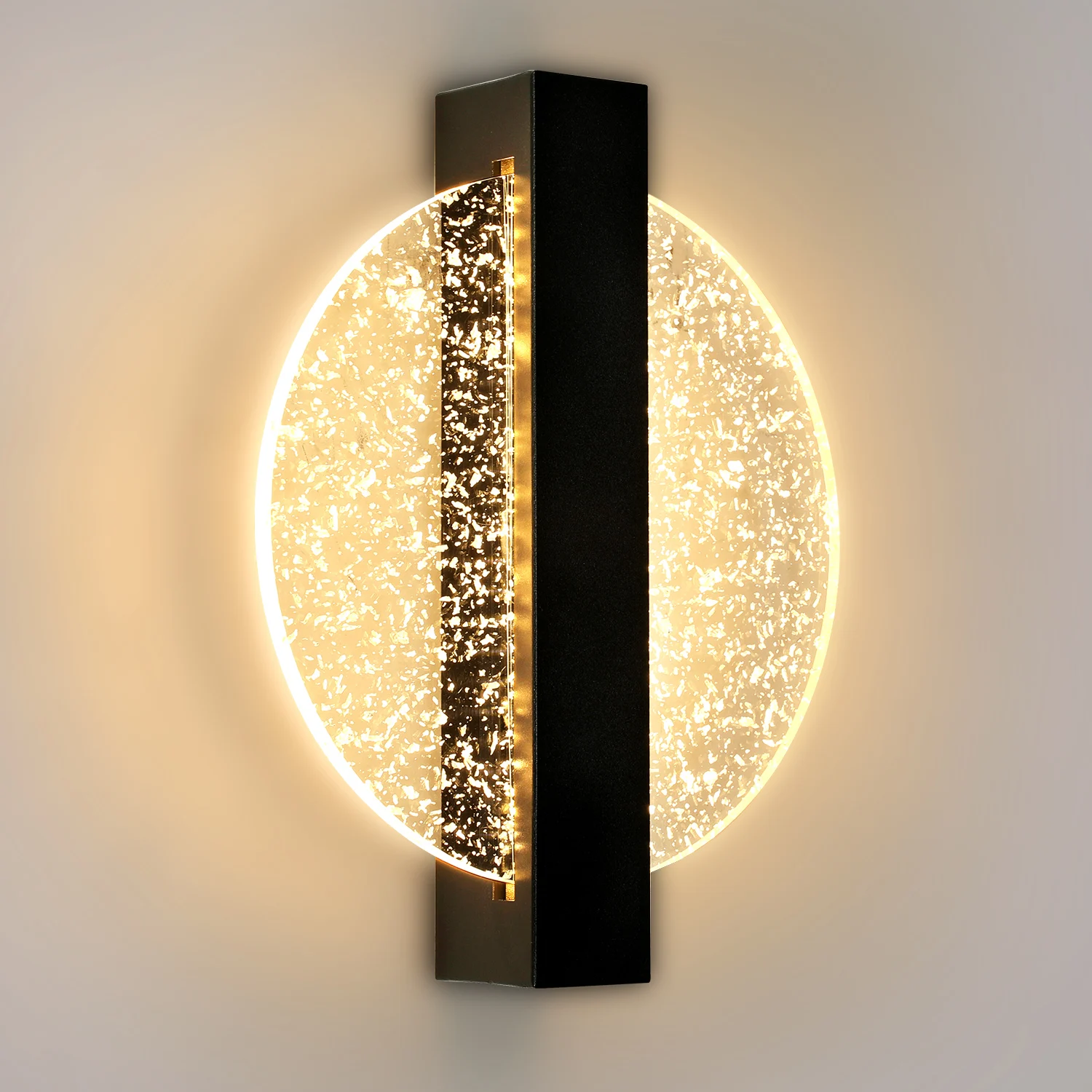 12W LED-Wandleuchte, Moderne Innen-Wandlampe, Runde Acryl-LED-Wandleuchte für Wohnzimmer, Schlafzimmer, Warmweiß 3000K