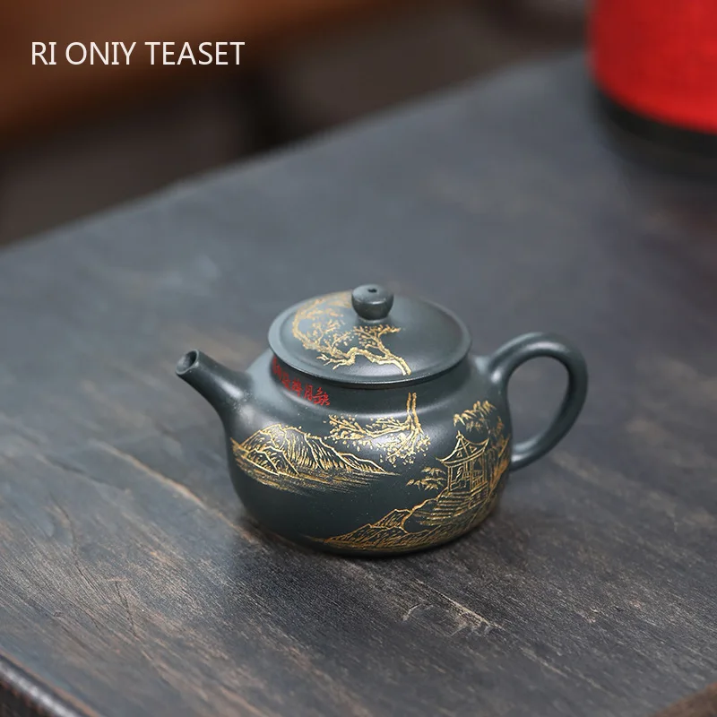 

140ml Yixing Purple Clay Teapots Beauty Tea Infuser Chinese Zisha Kettle Famous Handmade Tea Pot Household Tea Set Teaware