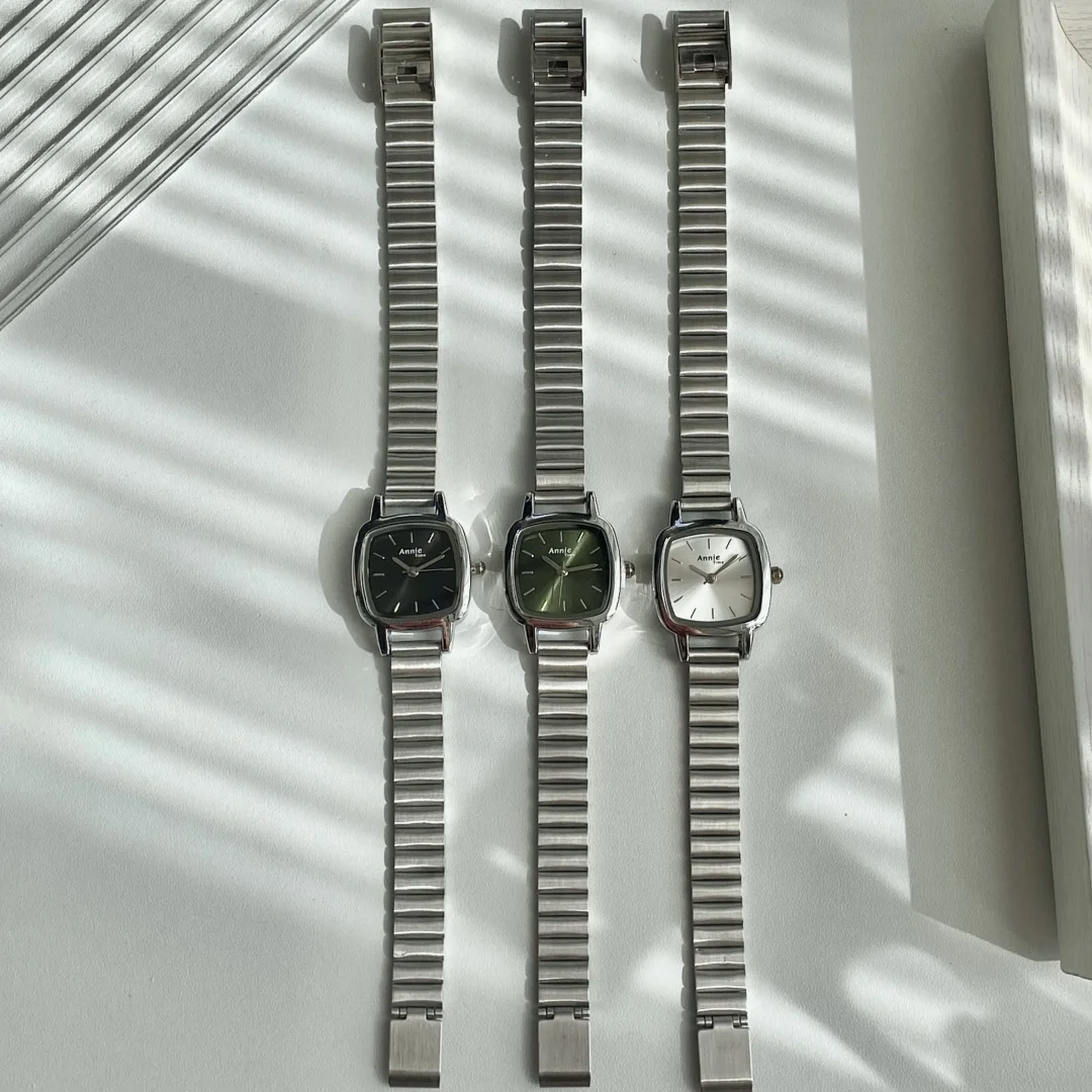 Модные женские часы, простой квадратный циферблат, аналоговый стальной ремешок, кварцевые наручные часы Reloj Mujer, часы для девочек, подарок, Relogio Feminino