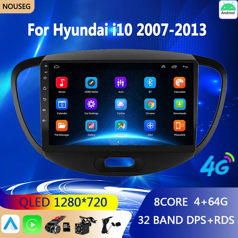 

Android Car Radio Multimedia for Hyundai I10 2007 2008 2009 2010-2013 Auto Radio GPS Multimedia Player DSP IPS 2DIN Car Stereo