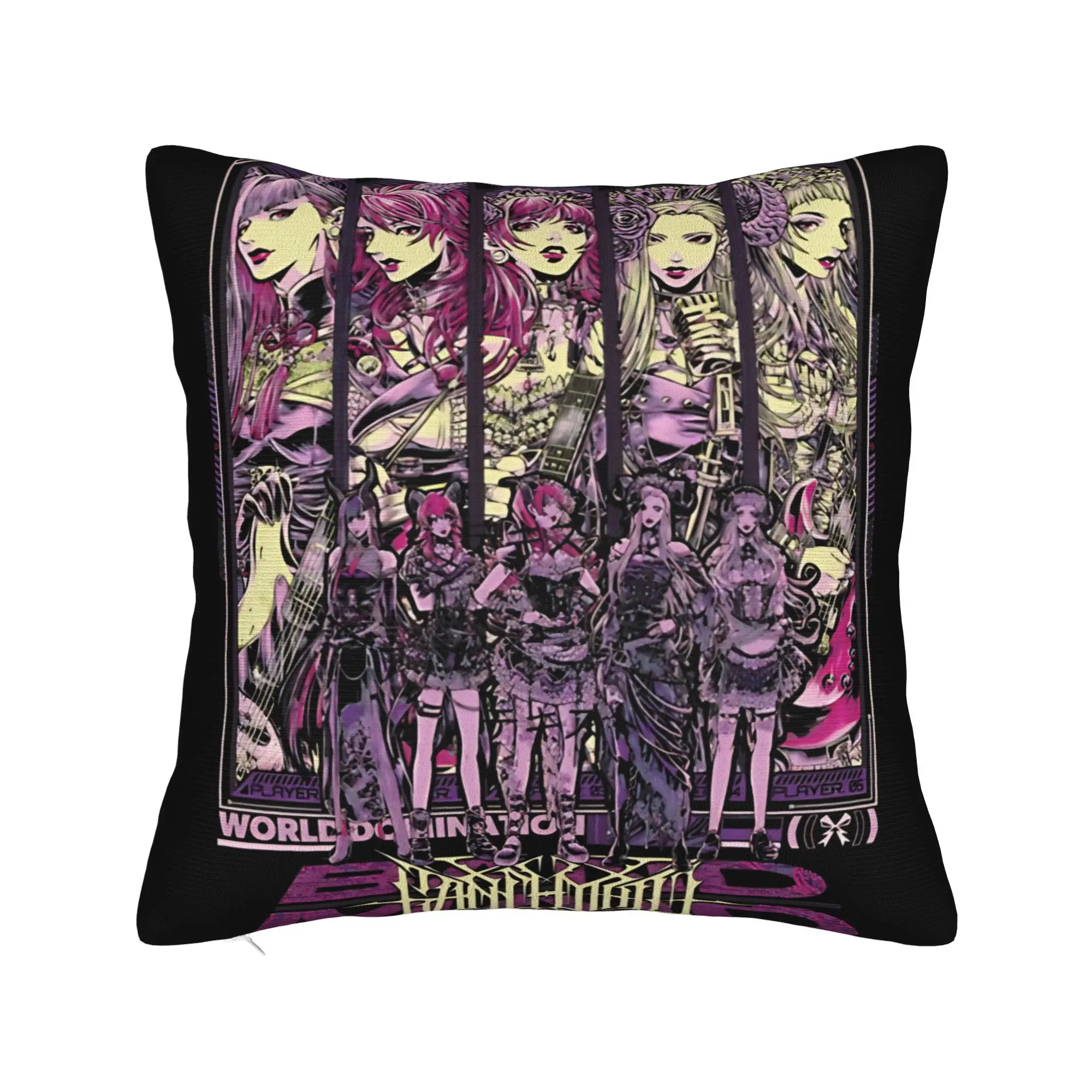 Band-Maiko Band Maid Rock Music Square Pillowcases Polyester Home  Cushion Cover Cute Home Decoration Throw Pillow Case 40*40