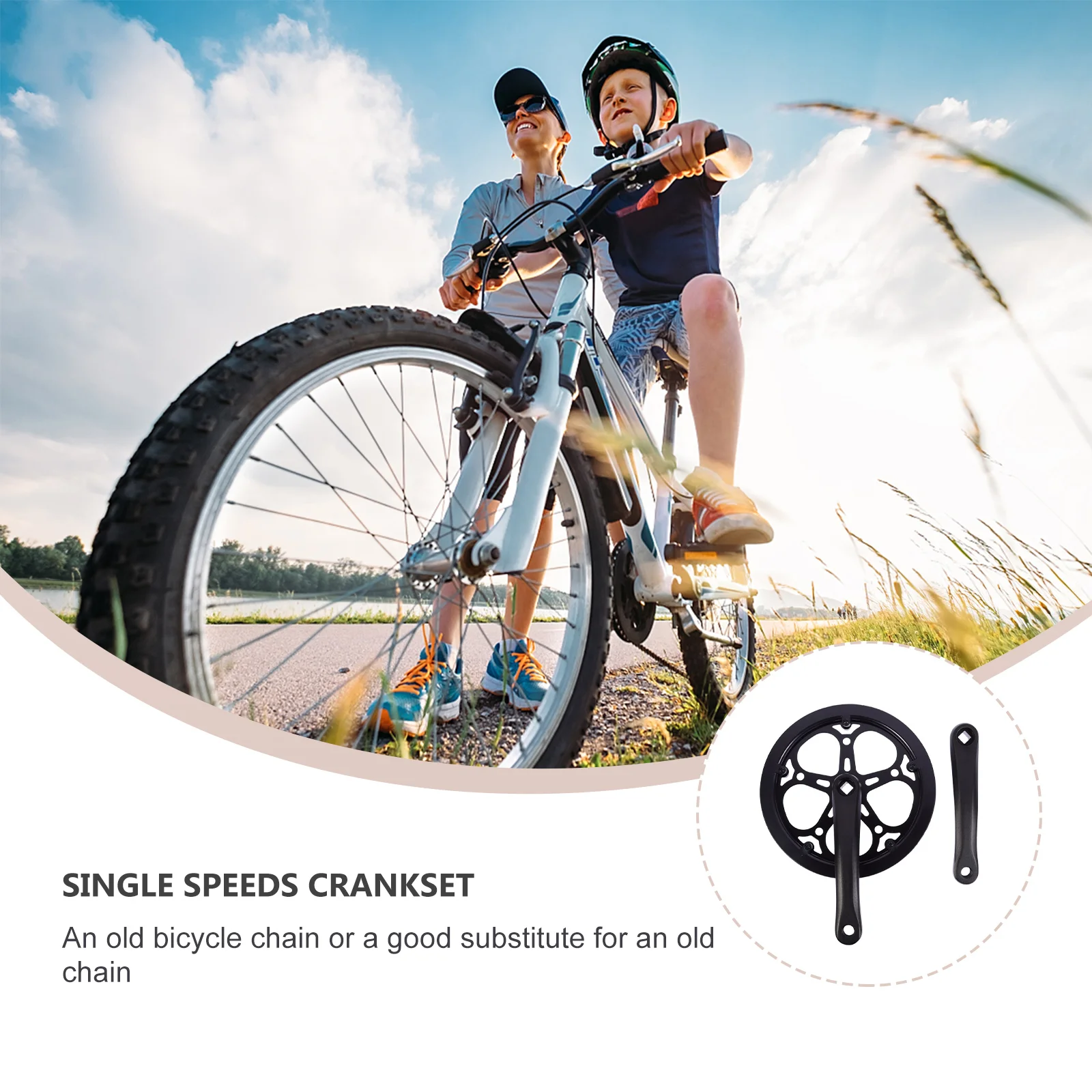 1Set Single Ring Bike Crankset Resistant Durable Iron Single Speeds Mountain Bike Accessories Metal Sprocket Gear