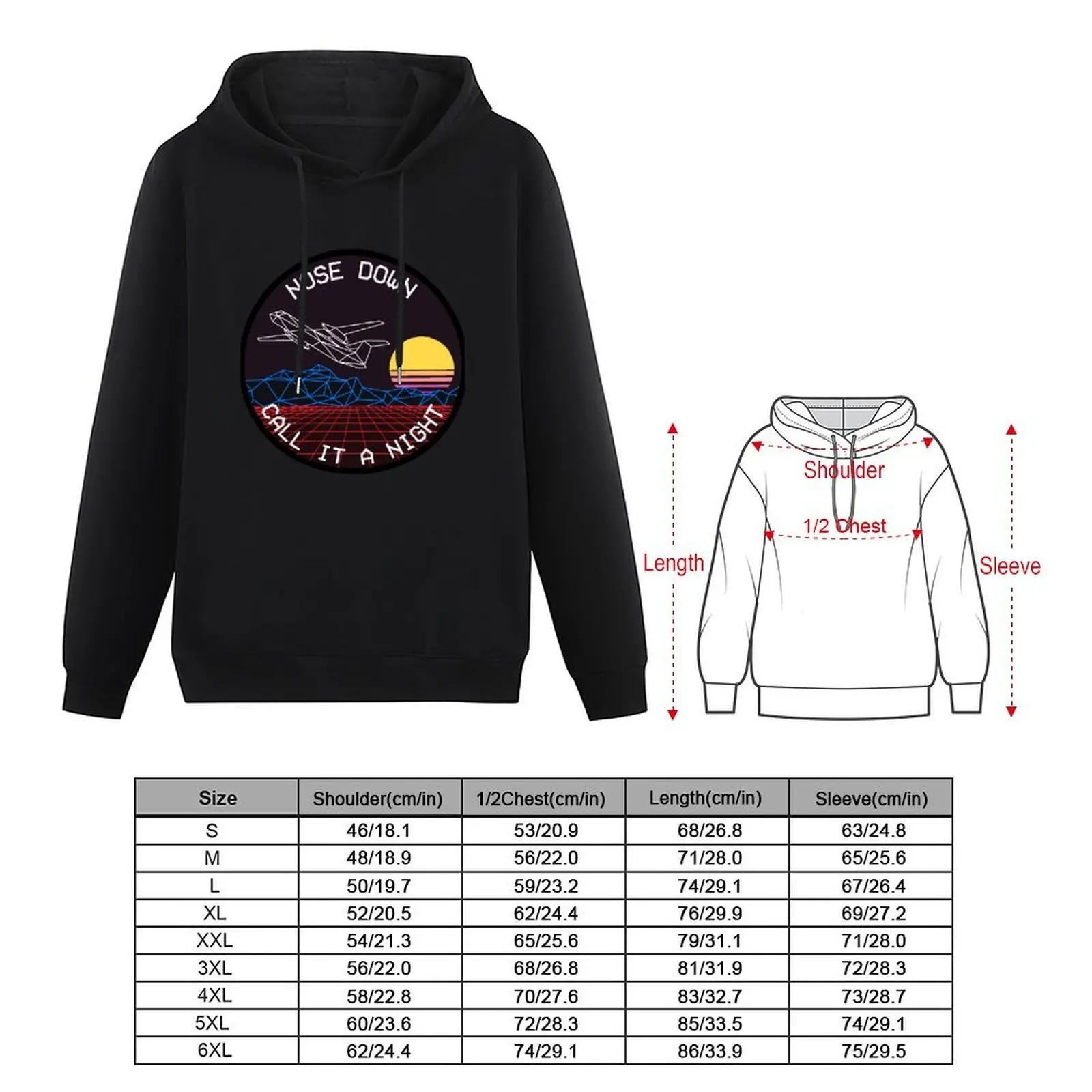 Sky King - Nose Down & Call It A Night Hoodie ملابس الرسوم المتحركة ملابس الخريف للرجال ترتدي هوديي