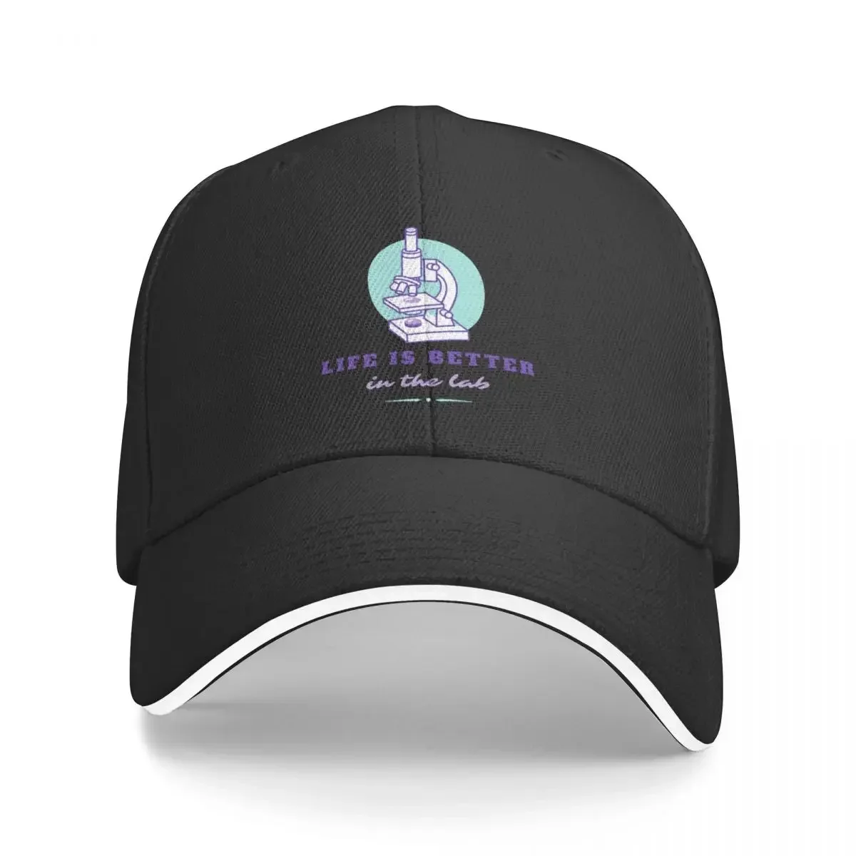 Life Is Better In The Lab - Laboratory, PCR, Microbiology, DNA, Chemistry, Microscope Baseball Cap |-F-| Women's Hats 2025 Men's