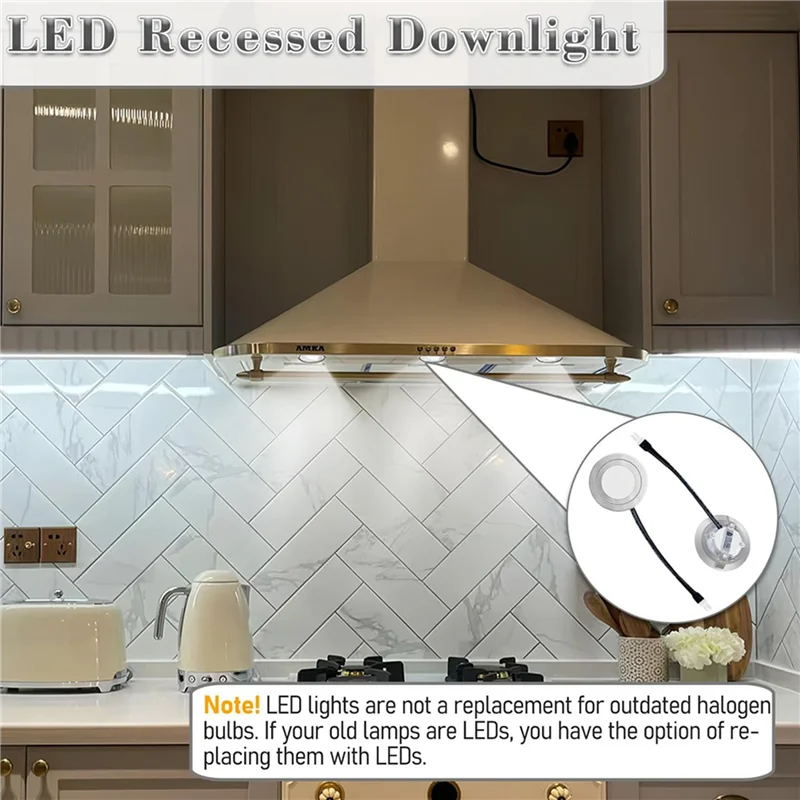 ABRS-6Pack1.5W Range Hood Light Bulbs,12VDC Kitchen Cooker Hood Light Bulbs,Kitchen Light Replacement 20W Halogen Light Bulbs