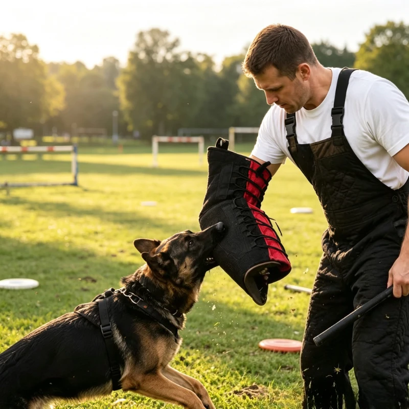 Dog Training Bite Sleeve Thick Tear Resistant Arm Protector Hidden Sleeve for Large Dogs Obedience Protection Practice 강아지 훈련용품