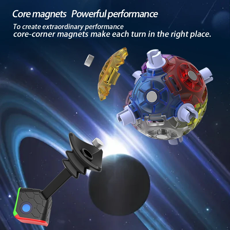 DianSheng Galaxy 9M Magnetyczna Kostka Magiczna z Magnetycznym Rdzeniem 9X9 Magnetyczna Kostka Speed Cube Zabawki Puzzle dla Dzieci Prezent Cubo Magico Zabawki