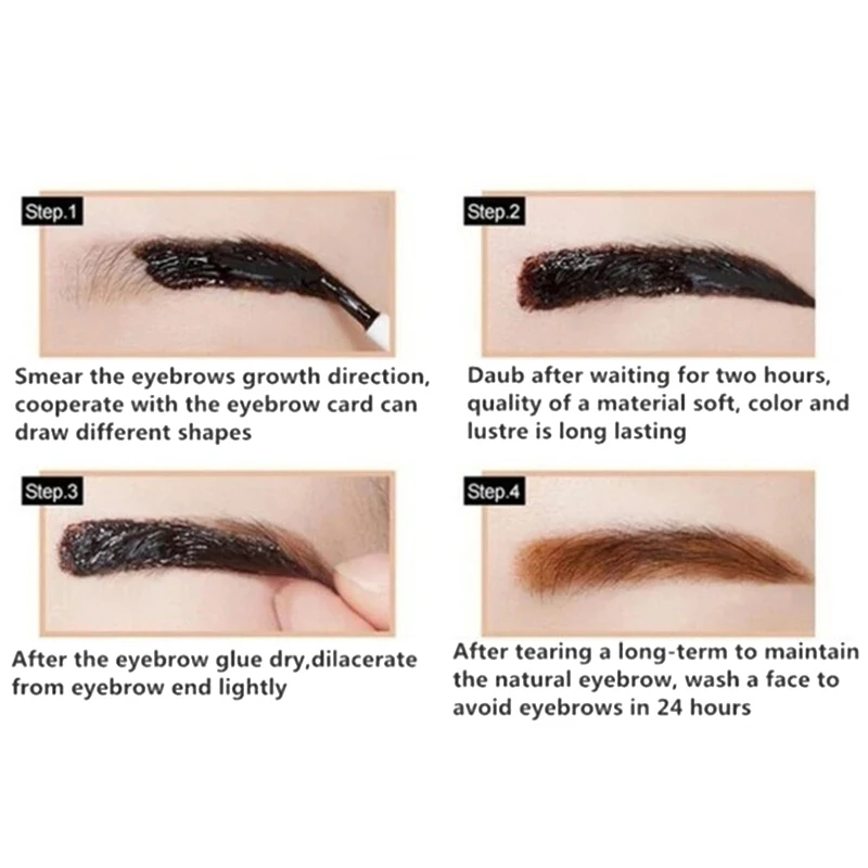 1pcs 10ml Peel Off Eye Makeup Permanent Eye Brow Tattoo Tint Long-lasting Waterproof Dye Eyebrow Gel Cream Make Up Cosmetics