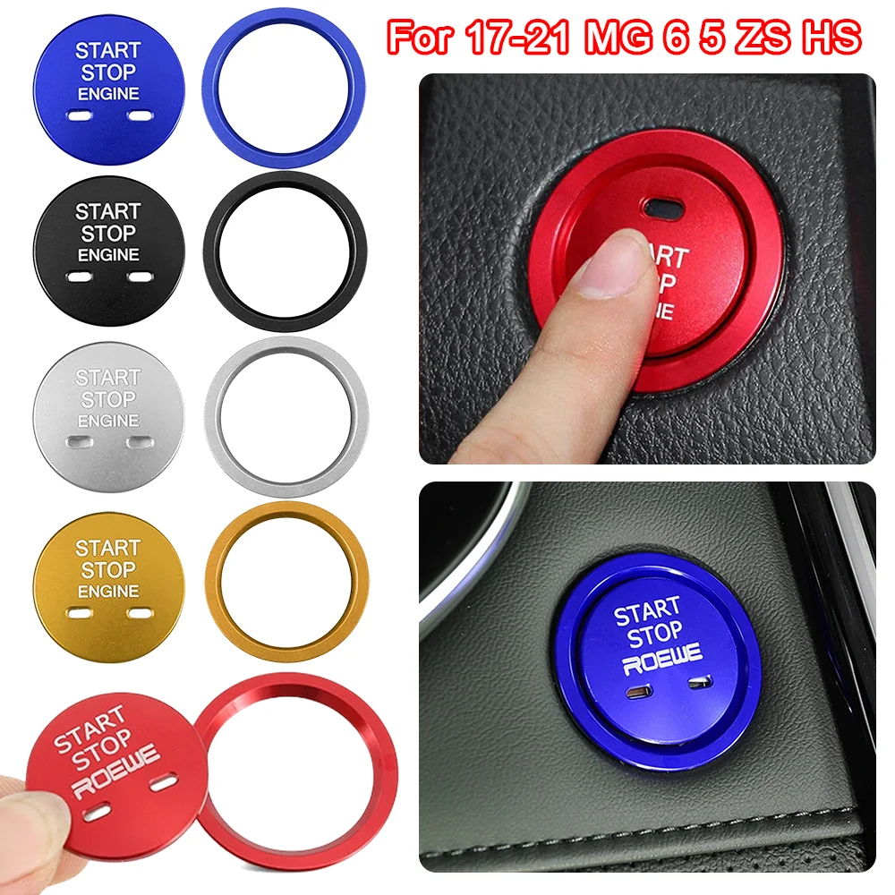 

For MG6 One Touch Start Ring Car Engine Start Button Vehicle Ignition Decoration Glossy Interior Upgrade Accessories 2023
