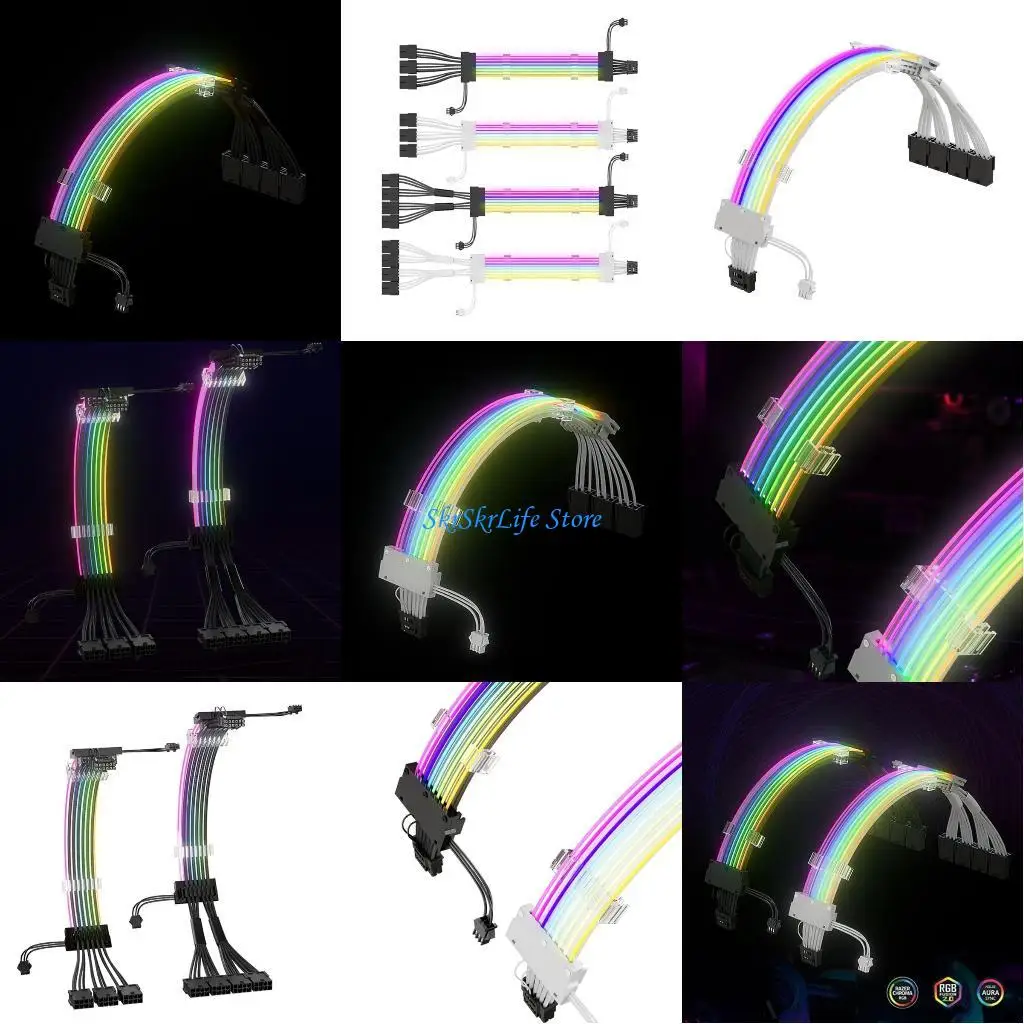 

E65E 16Pin Cable,PCIE GPU Cable 16AWG 600W Cable Adapter High Current Power Cable