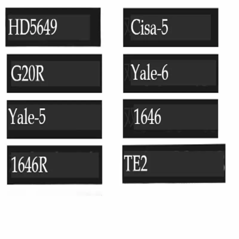 

Repair Toos Lishi Pick 2in1 Yale-6 Yale-5 CISA-5 for Cylinder Lock Keyway Kit TE2 HD5649 1646R 1646 G20R Lishi Complete Kit