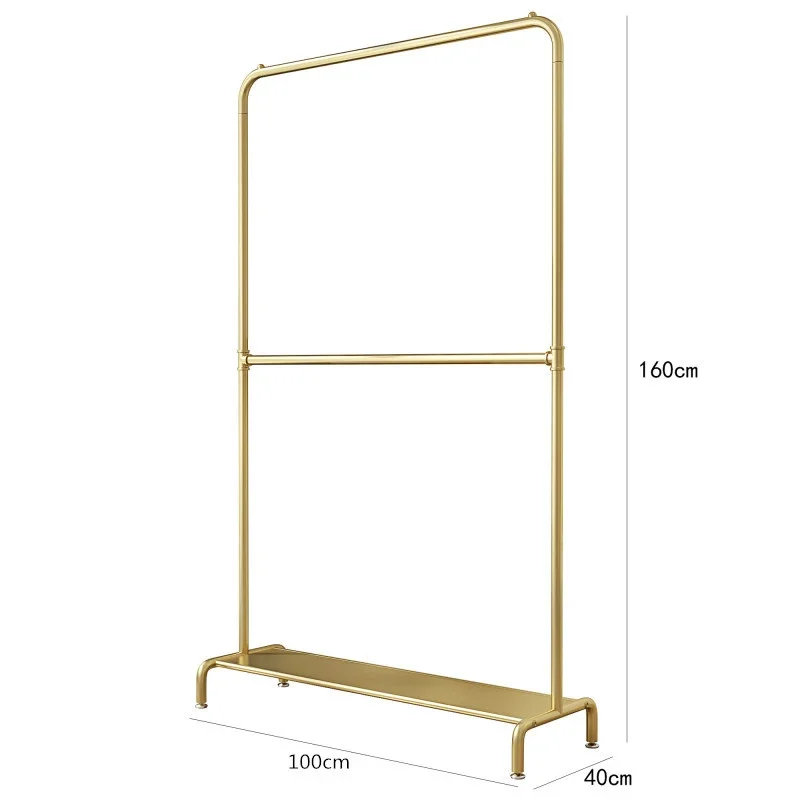 Factory wholesale gold cloth display rack coat stand hanger for retail store