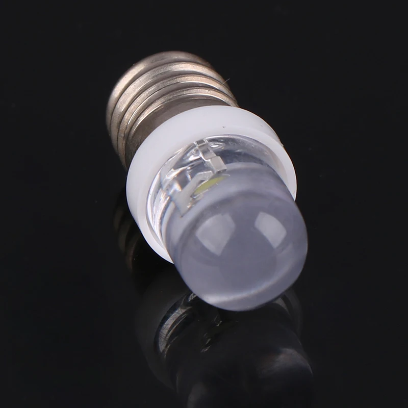 

5Pcs E10 Led Bulb E10 DC3V/6V/12V/24V Instrument Bulb E10 Indicator Bulb Old Fashioned Flashlight Torch 0.2W White Light