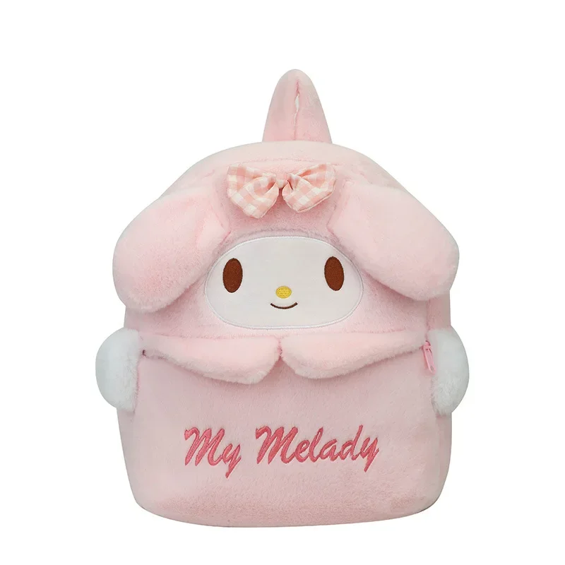 Sanrio Kuromi Hello Kitty Cinnamoroll Plush Backpack Cute Cartoon Large Capacity Kawaii Storage Girl Gift Anime Accessories