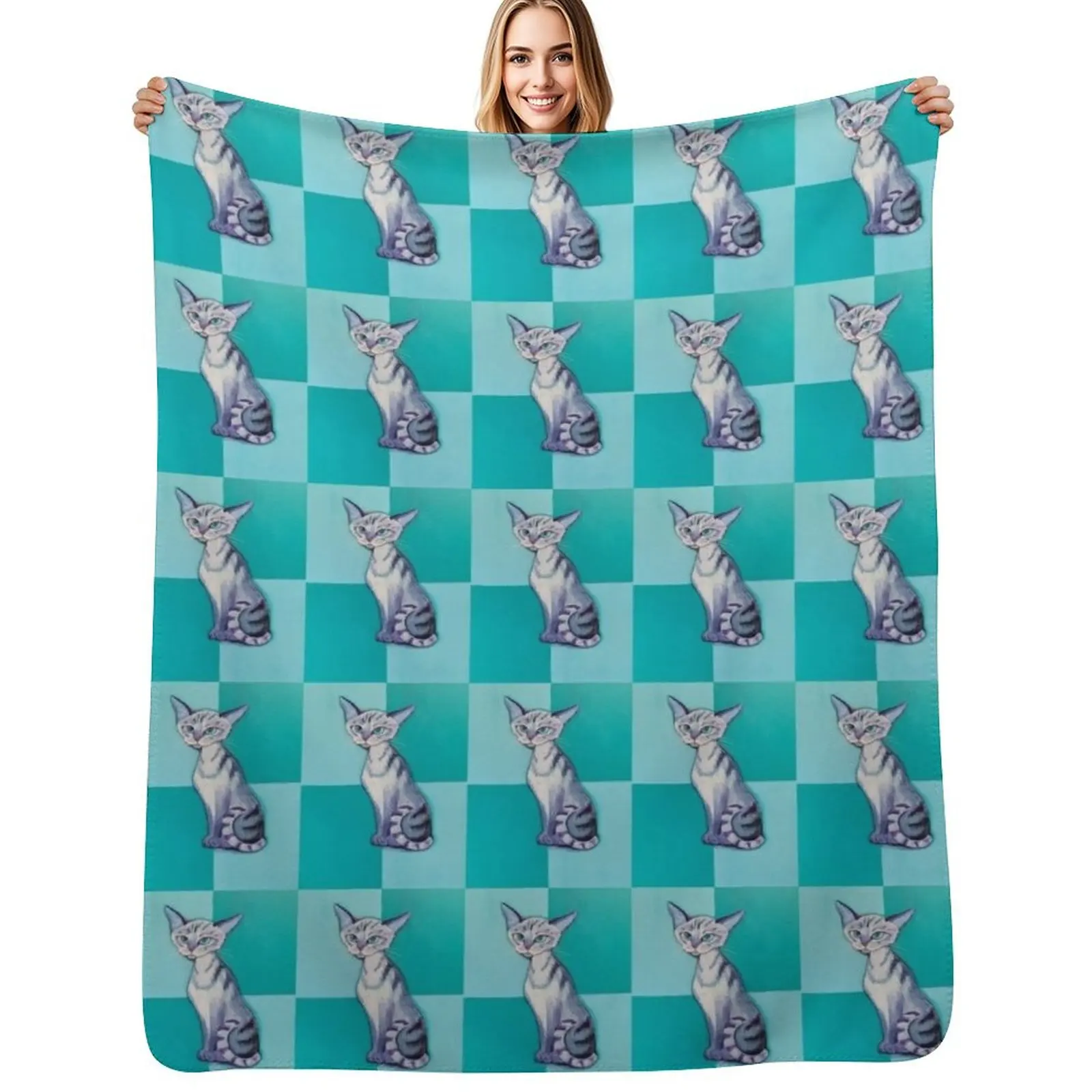 

Chiquita luxury kitty Throw Blanket Cozy Warm Blanket for Bed Room Decor