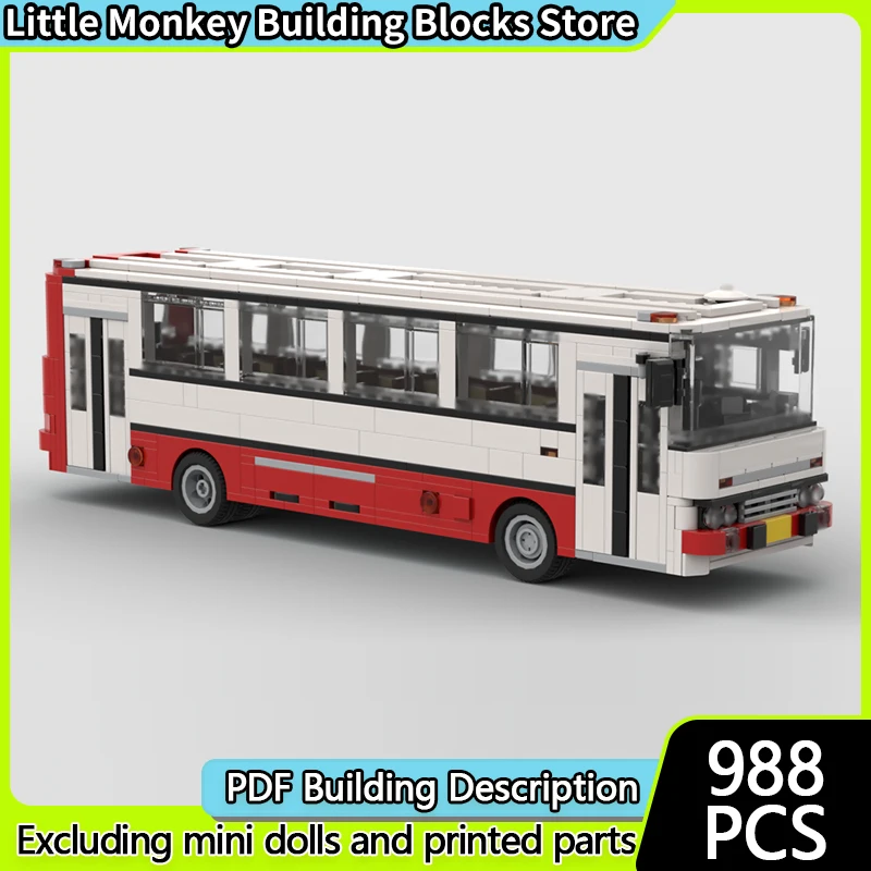 

City Car Model MOC Building Bricks 260.20M Classic City Bus Modular Technology Children Holiday Gifts Assemble Toys Suit