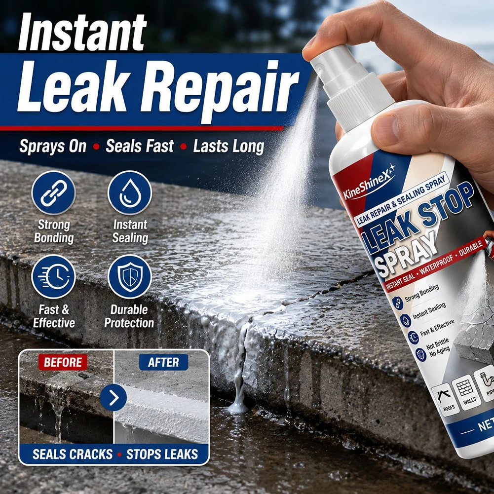 Leaks Stop Waterproof Spray Waterproof Sealant Spray for Leaky Pipes,Drains,Window Roofs Tiles Wall Sealant Spray Home Tools