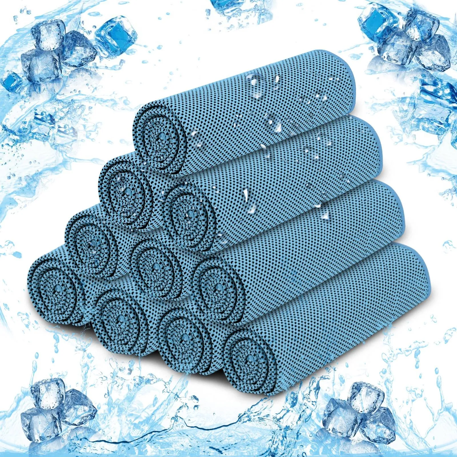 

10PCS Coolings Towel Microfiber Ice Towel Cold Sports Towel Neck And Face Breathable Chilly Sweat Towels For Gym Yoga Golf