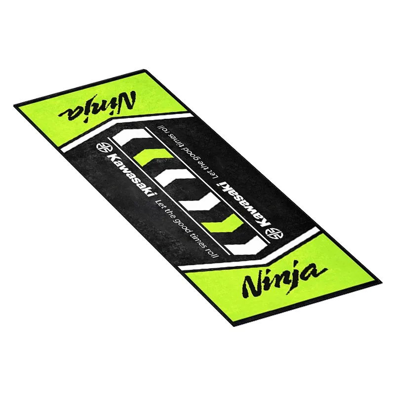 Aangepaste Kawasaki Ninja motorfiets parkeermat antislip garagekleed waterdicht racen moto display tapijt decoratie mat