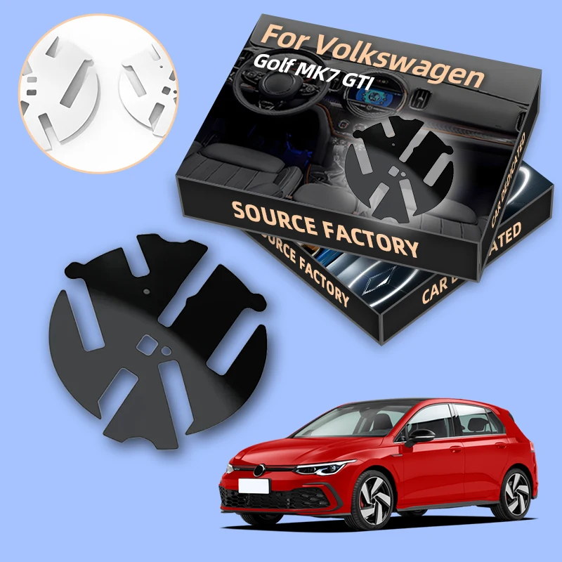 

2026 Hot Sticker For VW Golf MK7 GTI GTD R Rline 2013-2017 Replacement Badge 138mm Front Grille Logo Background + 110mm Trunk Li