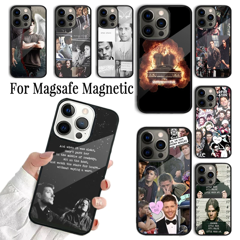 

Чехол для телефона Coque для iPhone 16, 15, 14, 13, 12, Mini 11 Pro Max Plus Magsafe, магнитный чехол для беспроводной зарядки SAM DEAN, сверхъестественное