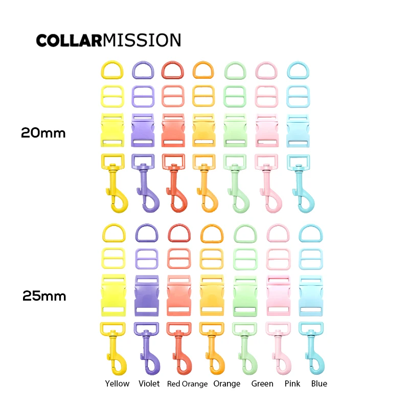100set/lot engraving(metal buckle+adjust buckle+D ring)for garment luggage dog collar DIY accessory 8 Colour 15mm to 30mm 4 size