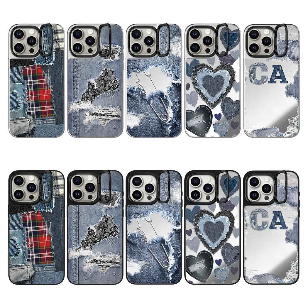 

Ripped Jeans Lens Stand Mirror Surface IPhone 12 13 14 15 16 Pro Max Case - Protective IPhone Case