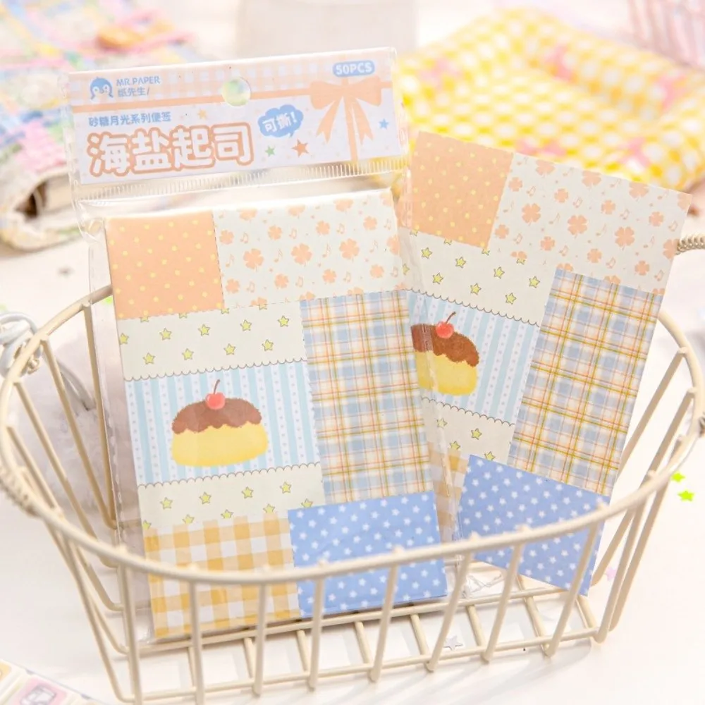 Square Shape Memo Pads Tear-off Design Korean Illustration Sticky Notes High-Quality Paper Cute Cartoon Memo Note Paper