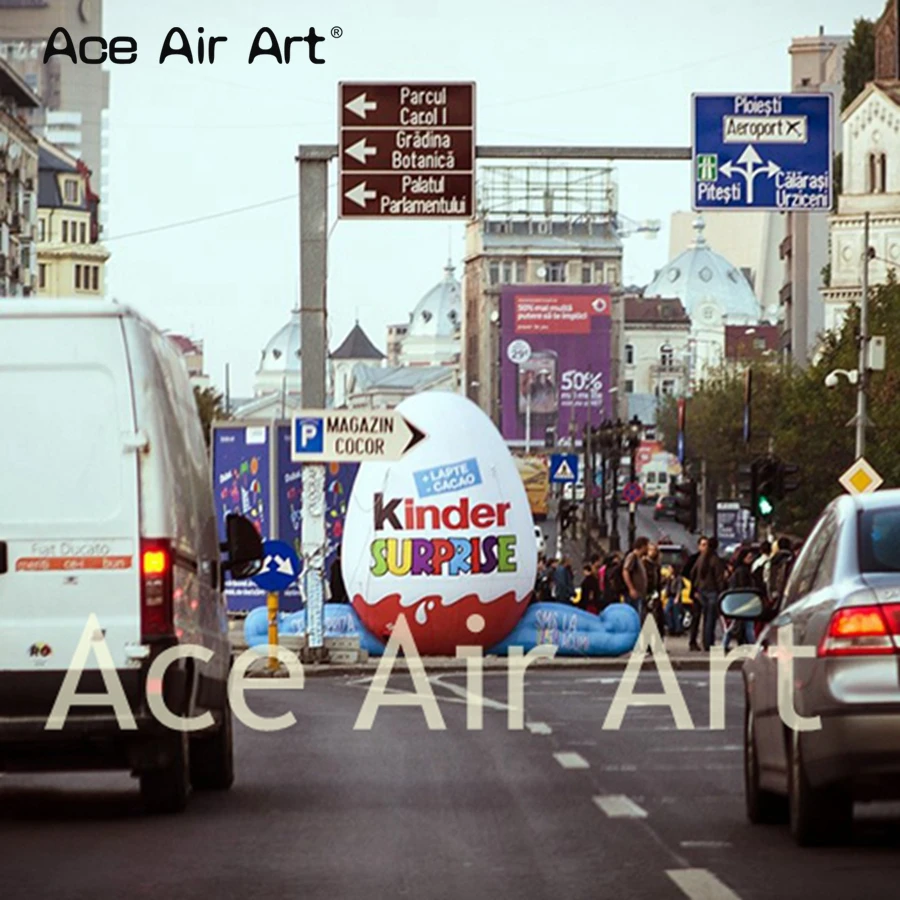 Factory Directly 8ft/10ft/13ft Inflatable Cute Egg With Air Blower For Advertising/Decoration Made By Ace Air Art