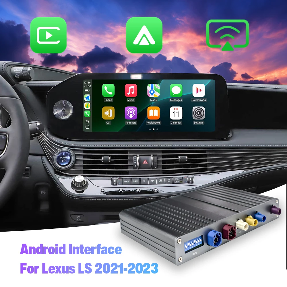 NewFor Lexus LS 2021-2023 Android Interface Module with Wireless Android Auto & CarPlay Qualcomm Binarytek