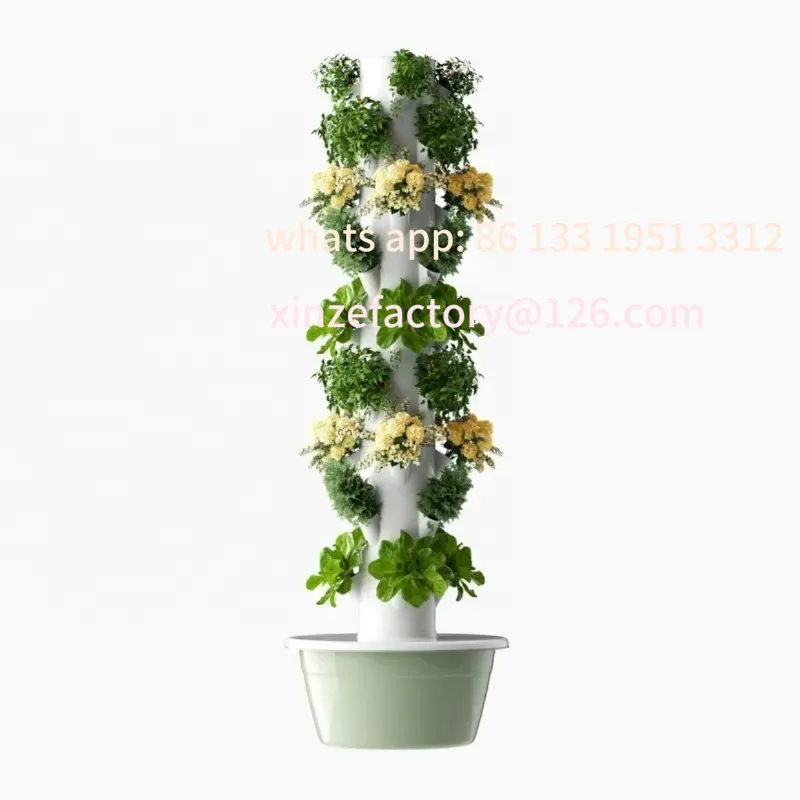 

Hydroponic tower Smart vegetable planter Home vertical soilless cultivation equipment Balcony vegetable planting pipeline 25