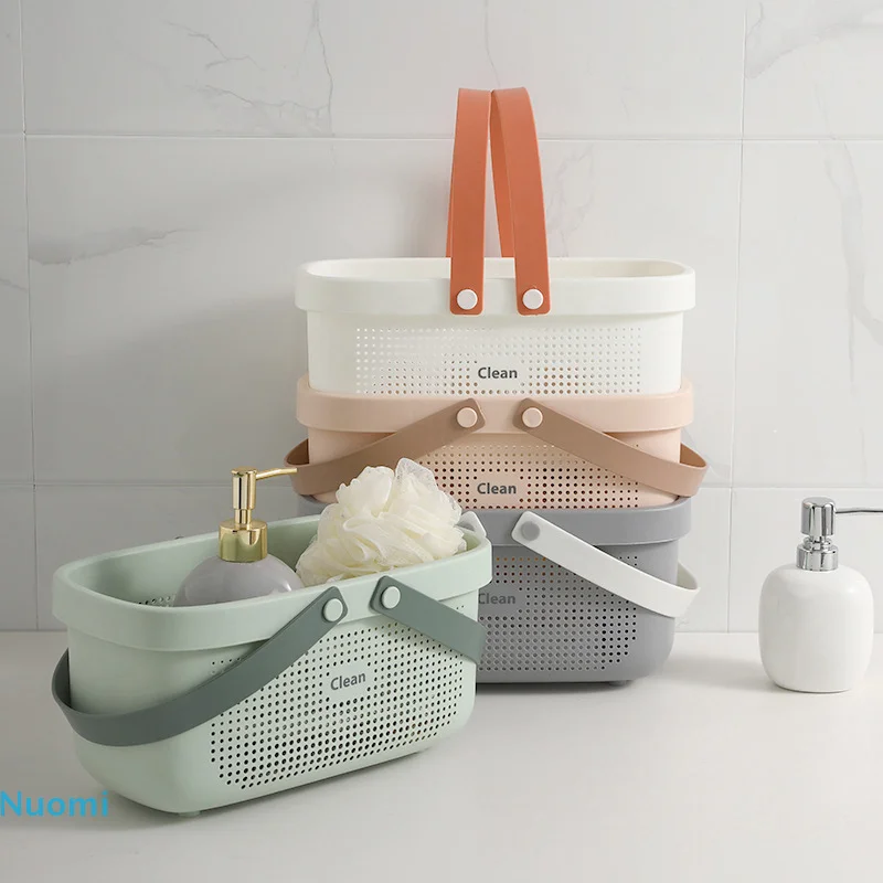 

【B】Plastic Storage Baskets With Handles, Shower Caddy Shelf Organizers Basket For Bathroom, Kitchen, Dorm Room Basket Bathroom