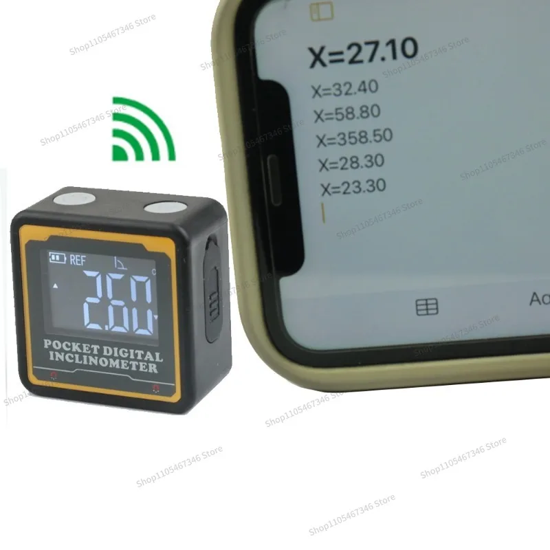 For Miniature Pocket Tilt Box, Electronic Digital Display Bluetooth Tilt Meter, Angle Measuring Instrument, Slope Meter