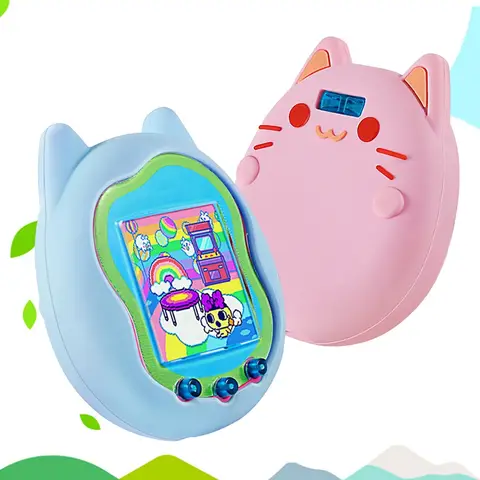 가상 대화 형 애완 동물 게임 기계 용 실리콘 케이스 화면 보호기 Tamagotchi Uni에 적합한 보호 슬리브 스킨