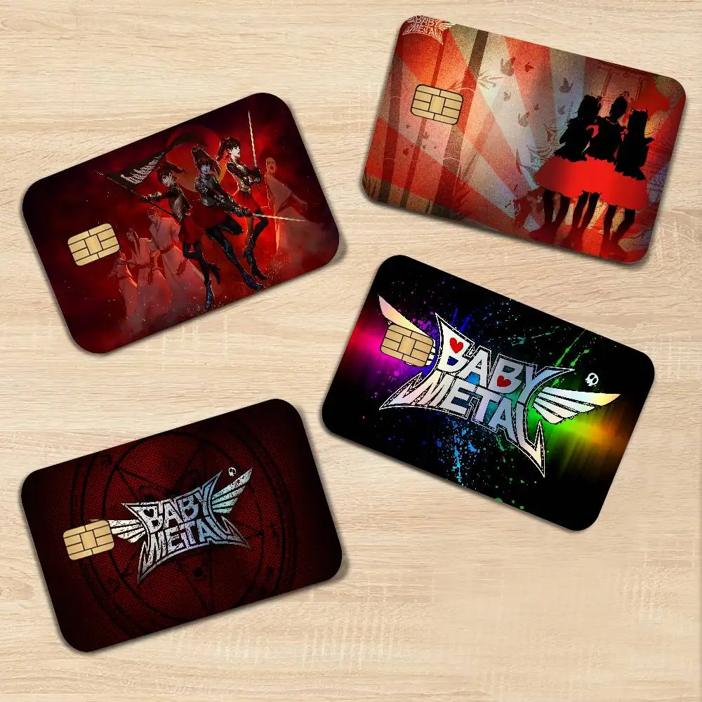 Japanese Band B-BABYMETAL Laser Flash Bank Card Stickers Fashion Aesthetic Design for Daily Decor