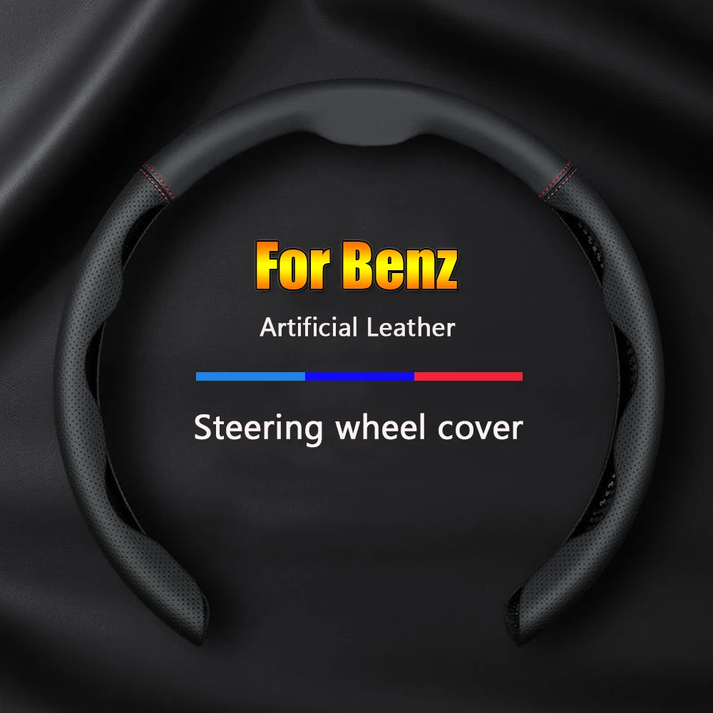 Car Steering Wheel Cover Leather for Mercedes Benz W203 W210 W211 AMG A B C E S CLASS CLS CLK CLA SLK GLA Protector Auto Parts