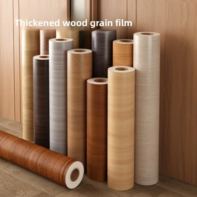 Self‑Adhesive Wood Grain Furniture Film Imitation Wood Sticker for Wardrobe Cabinet Table Desktop Wallpaper Home Decor