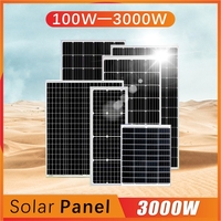 Wholesale Solar Panel 100W-1500W 18V High-Power Rigid Panel Used For Photovoltaic Power Generation For RV Ship Home Power System