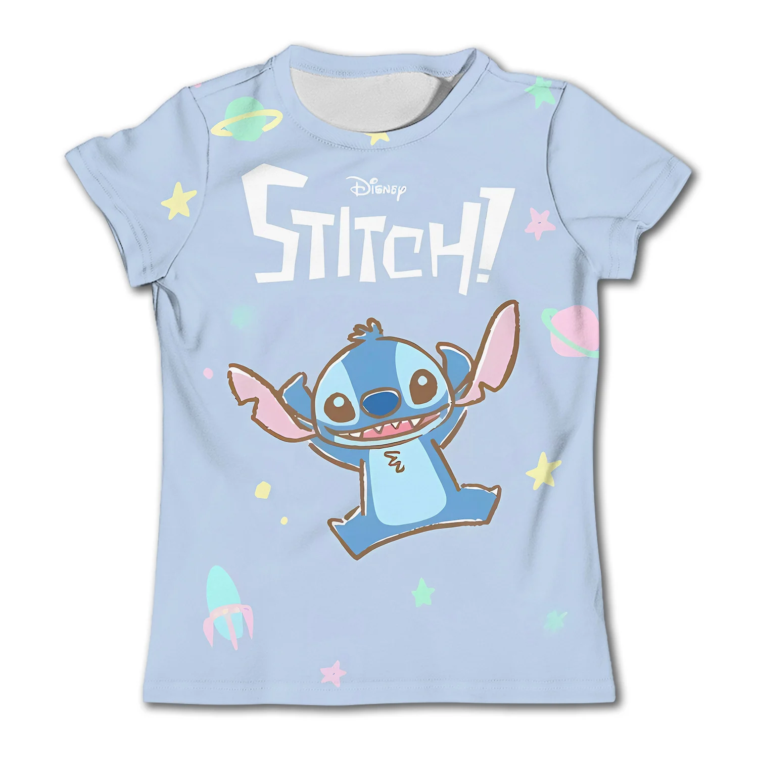 New Summer Children Disney Stitch T-shirt Disney Stitch T Shirt Disney Stitch Anime Cartoons Casual Clothes Kid Girl Boy Top Tee