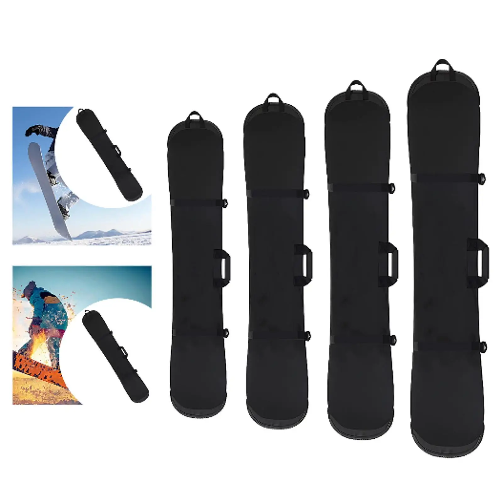 SBR Soft Snowboard Bag Elastic Protective Storage Sleeve Ski Board Case with Convenient Handle for Outdoor Winter Activities