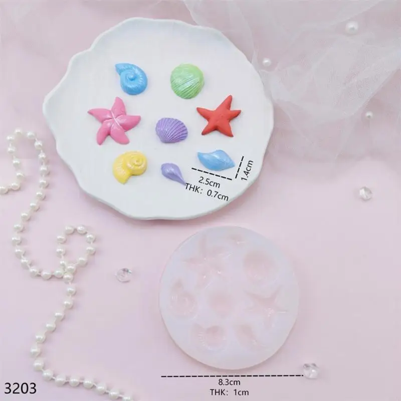 Silicone Mold with Oceanic and Shell Patterns Suitable for Creative Projects and Present Making